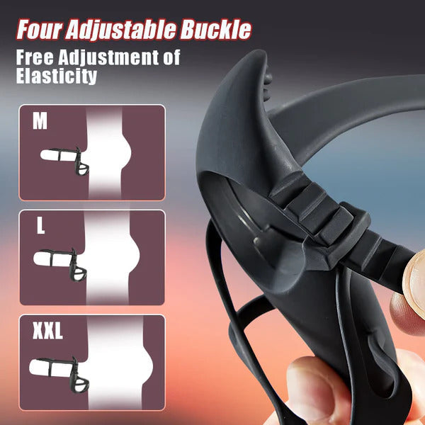 Sexoralab 12 Vibrating Wearable Erection Cock Ring with C & G-Spot Stimulation for Couple Fun
