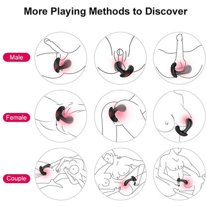 Inflatable Butt Plug Vibrator Wireless Remote Control Male Prostate Massager