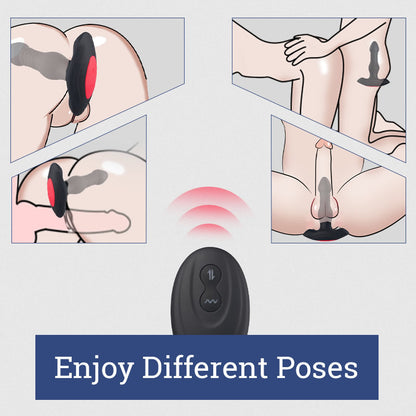 3 Thrusting 10 Vibrations Anal Plug with Remote Controller